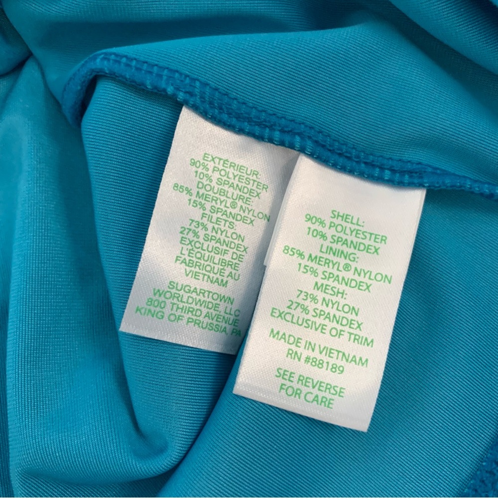 Lilly Pulitzer Cassis Bra Tank UPF 50+ Teal Bay - Picture 5 of 9